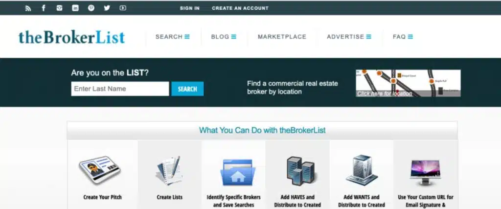 The Broker List is Commercial Real Estate Listings Sites