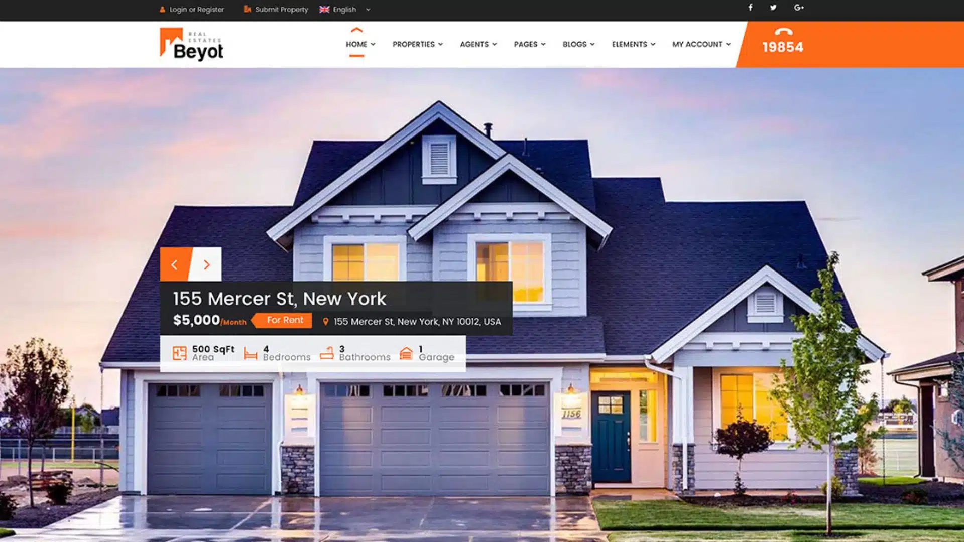 beyot real estate wordpress themes