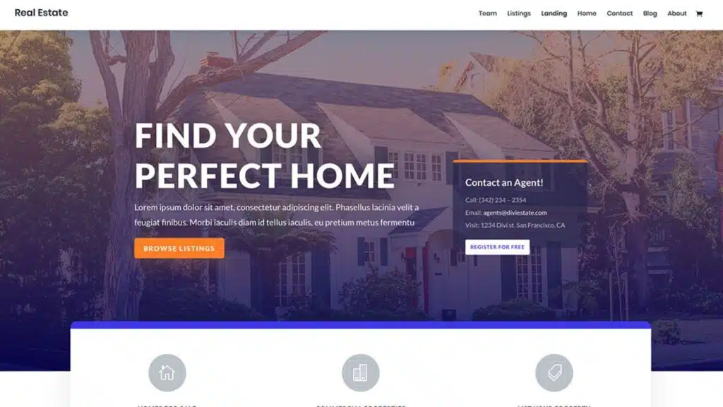 divi real estate wordpress theme