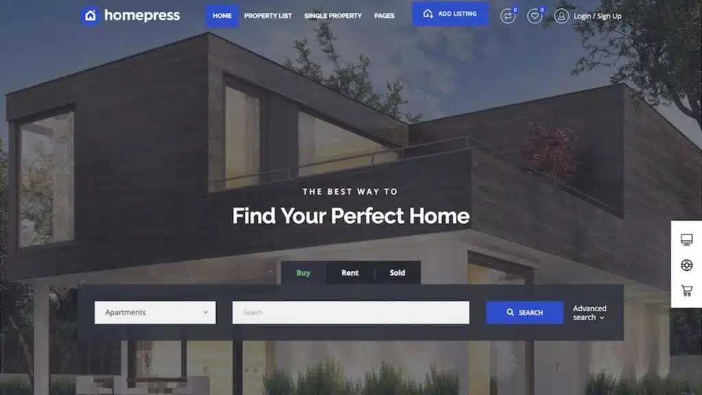 homepress real estate wordpress themes